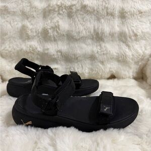 Puma Black Platform Strap Sandals for Women